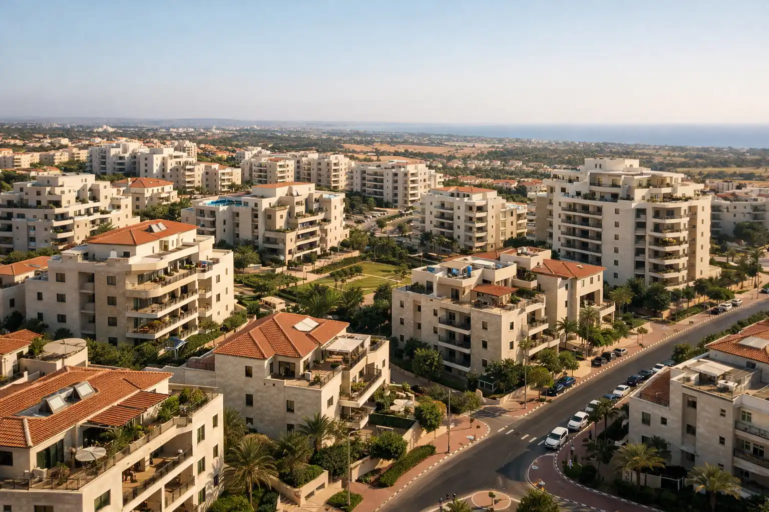 שכונת מגורים ישראלית מהאוויר